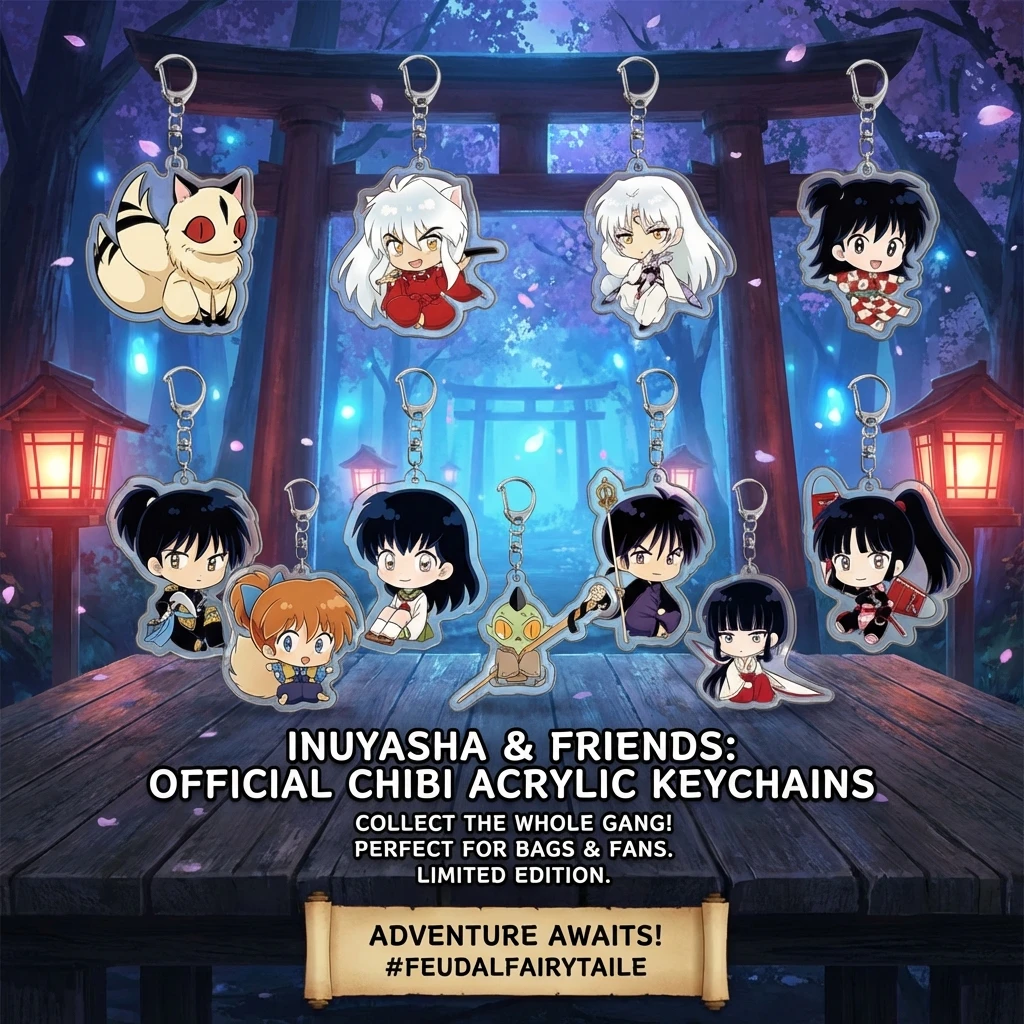 

Inuyasha Acrylic Keychain Inuyasha Kagome Higurashi Sango Anime Key Ring Pendant High Definition Pattern Durable