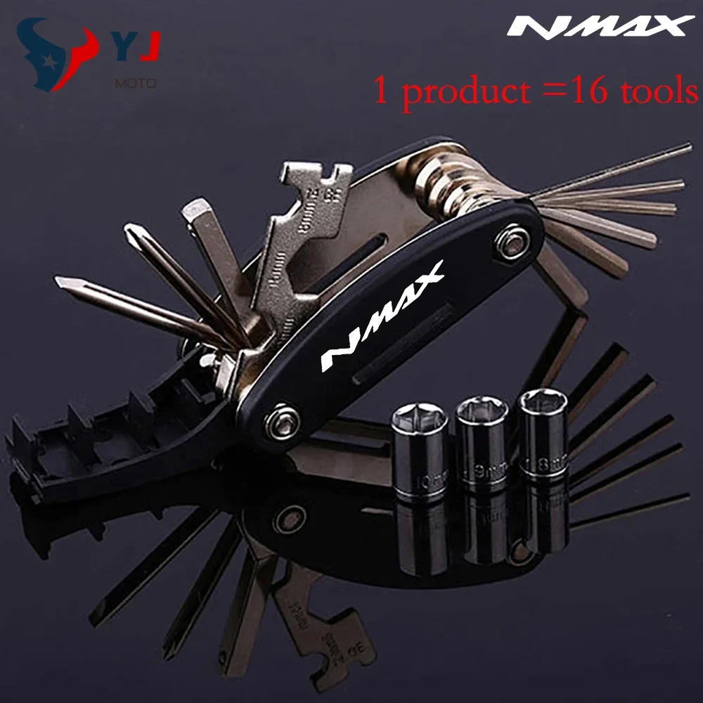 For YAMAHA NMAX155 N MAX NMAX 155 125 NMAX125 CNC Accessories Motorcycle Multifunction Tool Repair 16 functions Screwdriver Set