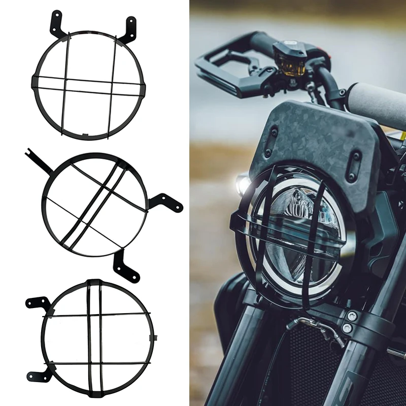 

Motorcycle Fit For SVARTPILEN 801 VARTPILEN 801 2024 Headlight Protector headlight cover guard protector Grill Light Lamp Cover