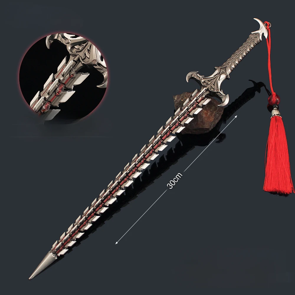 Call of Duty 30 ซม./11.8in งูใบมีดเงินคอสเพลย์ดาบรุ่น Props เกมอุปกรณ์ต่อพ่วงของเล่นกีฬาของขวัญตลกเครื่องประดับคอสเพลย์