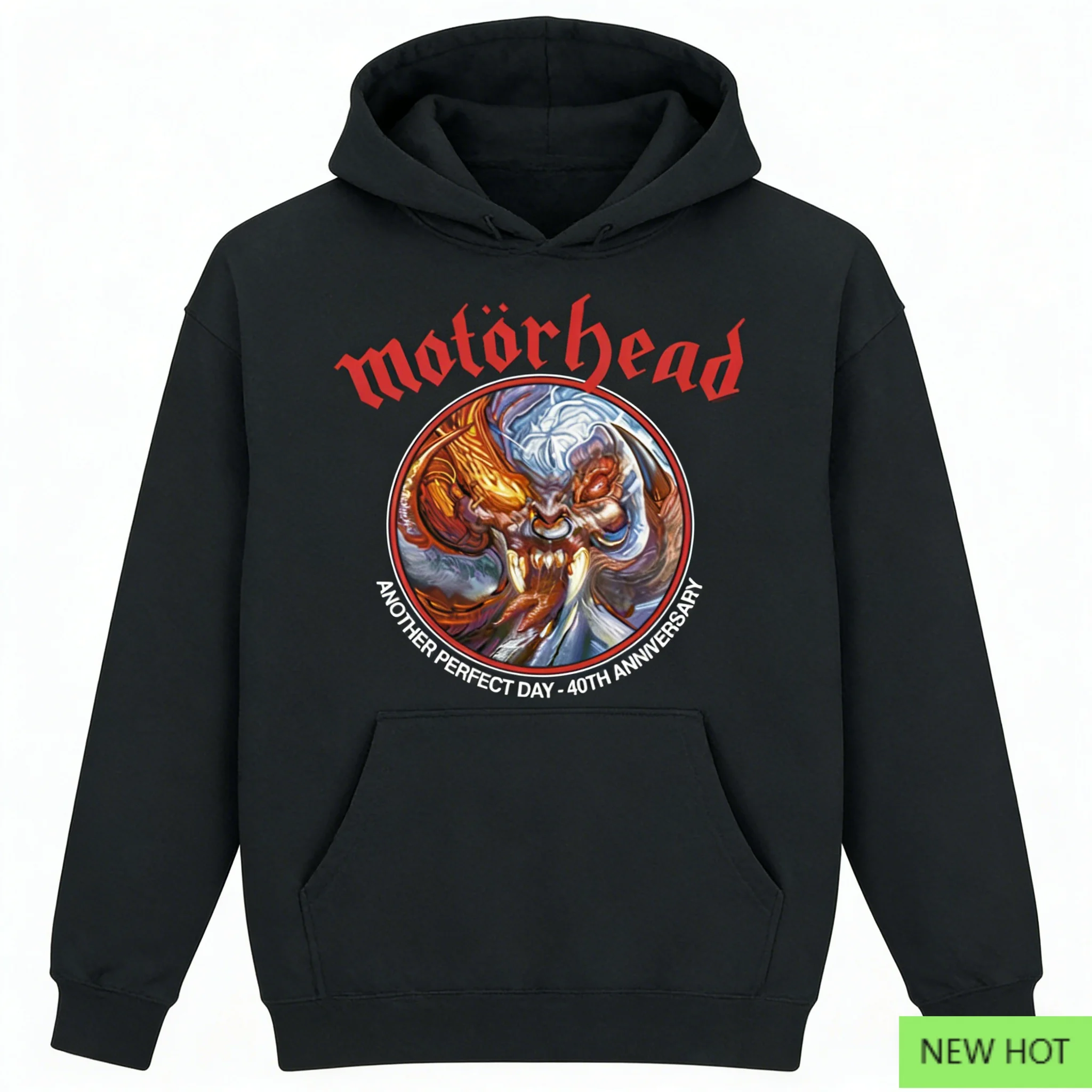 سترة بقلنسوة برسومات Motörhead Another Perfect Day للذكرى الأربعين، سويت شيرت معدني ثقيل، مثالي للمعجبين الذين يحبون الفرقة #1