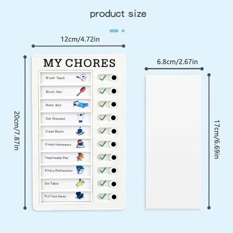 Children's Daily Task Planning Board Wall Hanging Memo Plastic Board Multi Purpose Student Task Boards Detachable