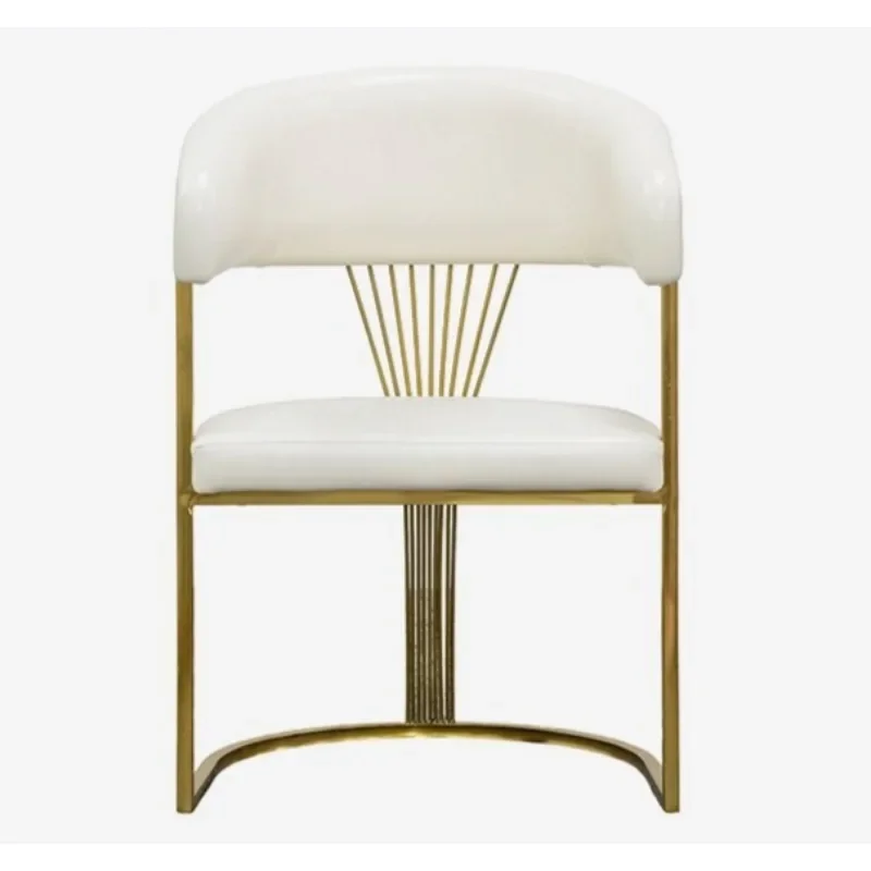 Designer upholstered stainless steel filament wrap-around high-resilience sponge seat with hollow backrest
