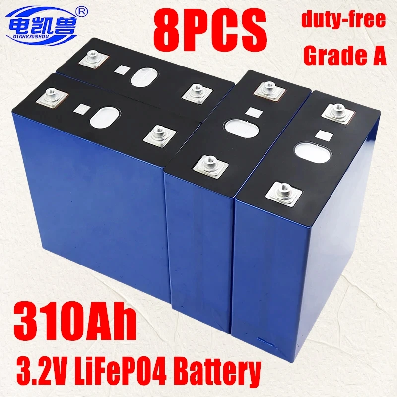 4 PCS 310AH 3.2V Grade A Lifepo4 battery DIY 24V rechargeable lithium iron phosphate battery RV rechargeable golf cart battery