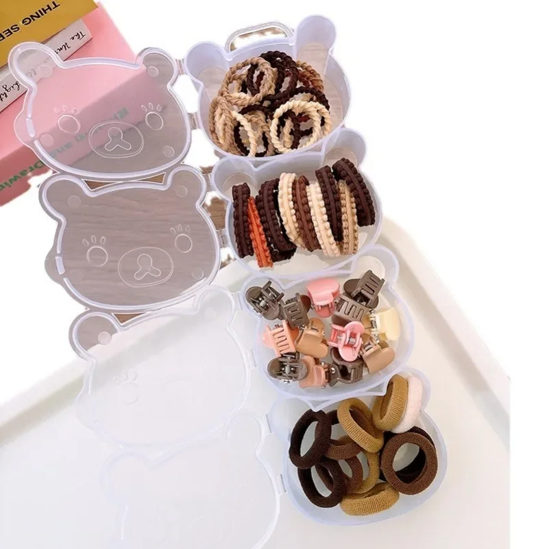 4 Box Colorful Hair Accessories set Girls Hair ties Hairclips Gift Box Cute small size hair rubber bands Baby Hairpins Headwear