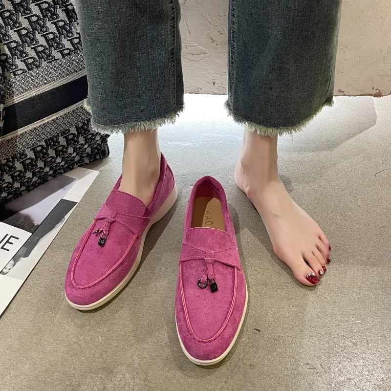 Sport Women Flats Shoes 2023 New Trend Spring Autumn Platform Suede Loafers Shoes Casual Ladies Walking Non Slip Chaussure Femme