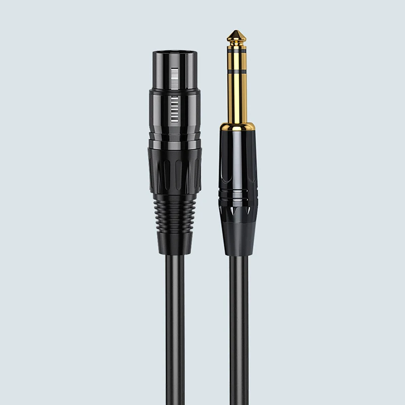 Microphone Cable XLR 3-Pin To Jack 6.5mm Mic Lead Aux Cord TRS 6.35 mm/6.5 Mm Male To XLR Female Cord For AMP Pro Audio 1m-3m