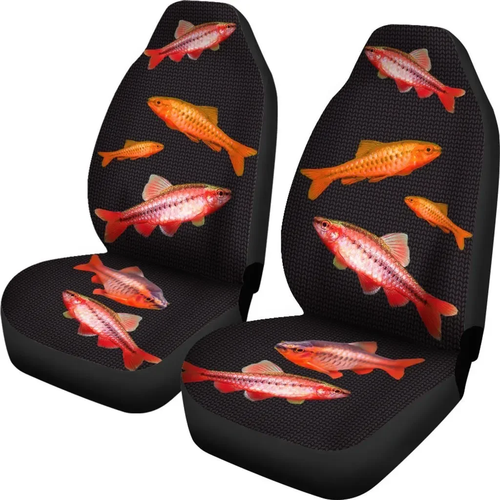 Cherry Barb Fish Print Car Seat Covers Set 2 Pc, Car Accessories Seat Cover