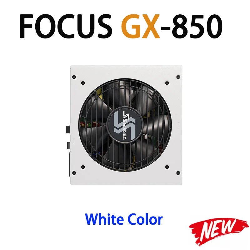 850W 80 PLUS Gold Certified Power Supply Seasonic FOCUS GX-850 White ATX 12V Multi-GPU Setup SATA Desktop Computer Full Modular