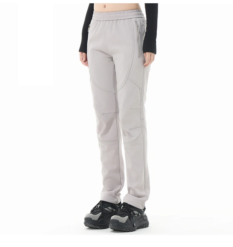 LNGXO Winter-Wanderhose für Damen, Wasserdichte Warme Fleecehose für Camping, Klettern, Trekking, Skifahren, Outdoor-Sport, Softshell-Hose – Detail 18
