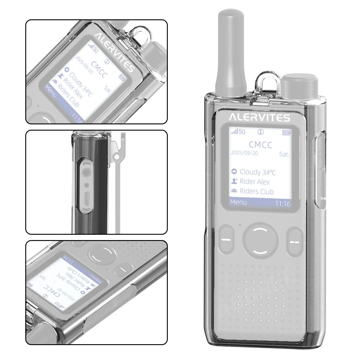 ABBREE AT-1 Walkie Talkie Clear Protective Case Transparent TPU Cover Clear Case Anti-drop Case For BAOFENG AT-1 Ham Radio image 5