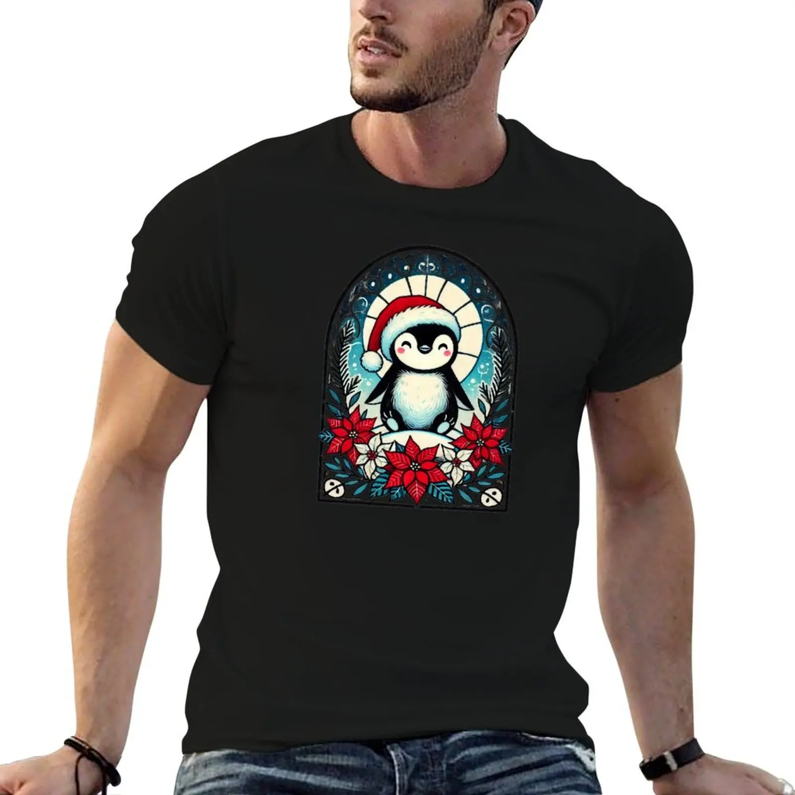 Christmas Penguin T-Shirt g man t shirts for men t shirts for man graphic funny t shirts cotton 100% T-shirt