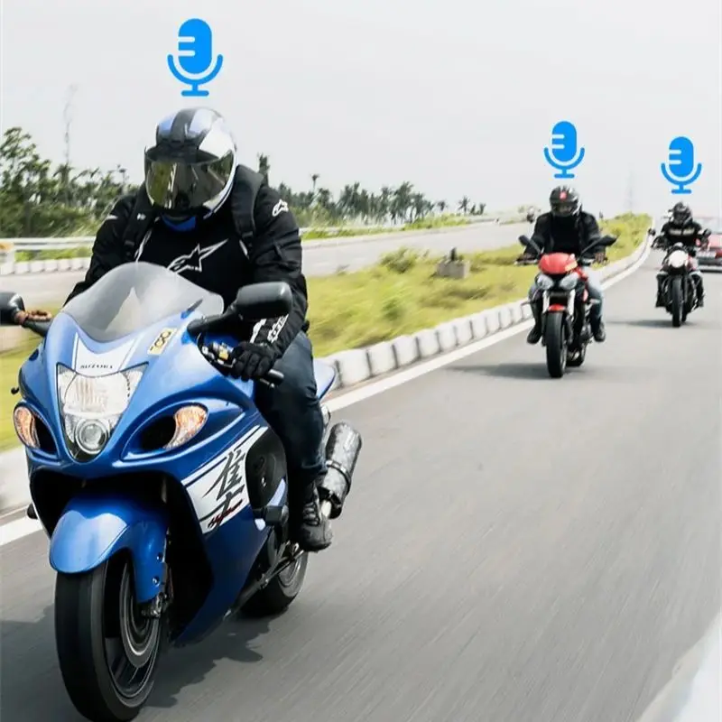 SOMAN 800M BT Intercom Motorcycle Helmet Intercom Riders Speakers Headsets Walkie Talkie IP67 FM Radio S2