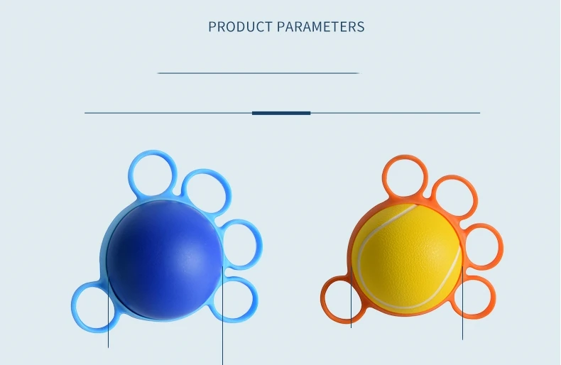 Fünf-Finger-Griffball Handkrafttrainer Quetschball für Handgelenk-Kraftaufbau Fingerübungen Fitness Entspannungswerkzeug – Detail 13