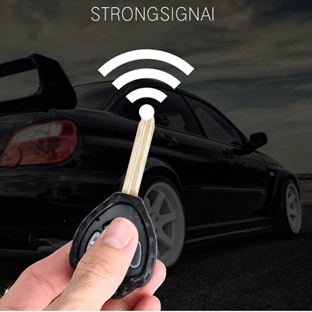 WFMJ ブラックトヨタアバロンサイオン iQ tC xB カーボンファイバーシリコンキーチェーンカバー Fob