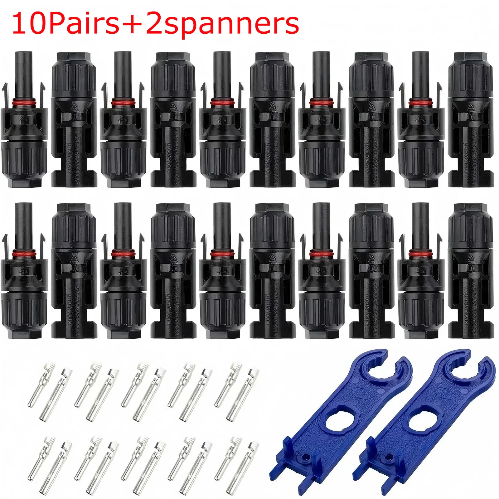 10 Pairs DC Solar Connector 1000V30A Panel Stecker IP67 waterproof Connectors Kit for PV/MC Cable 2.5/4/6mm2