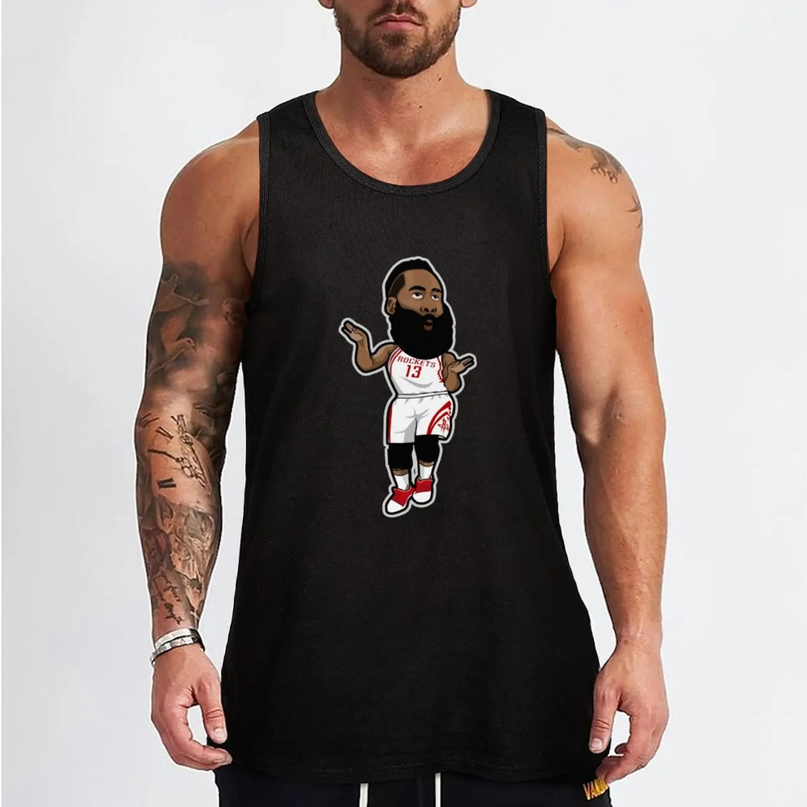 James Harden Cartoon Style Tank Top t-shirt for man summer Working vest