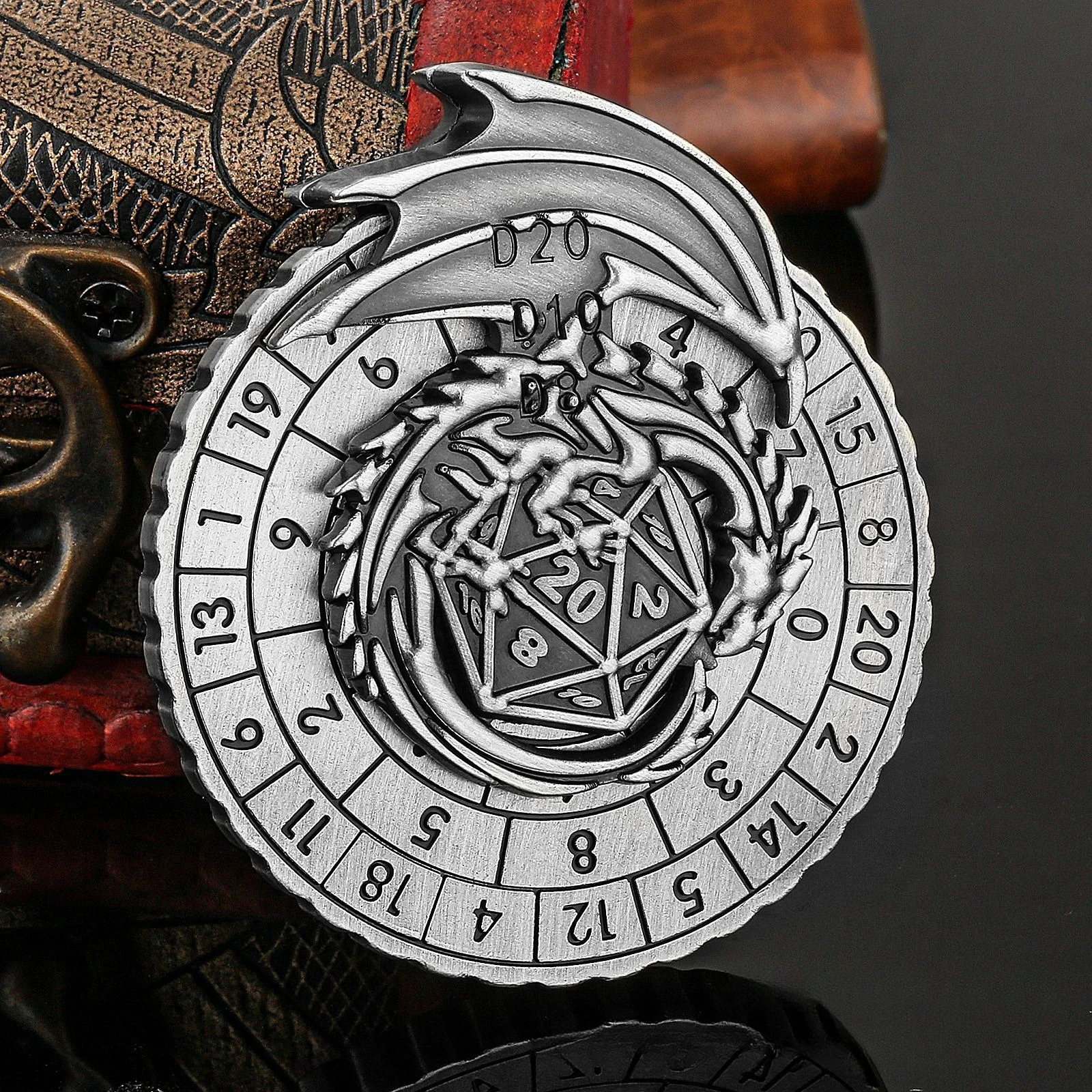 Cercle Dragon volant métal Fidget Spinner EDC plateau tournant main Spinner jeu de société DND dés adulte anti-Stress jouets cadeaux