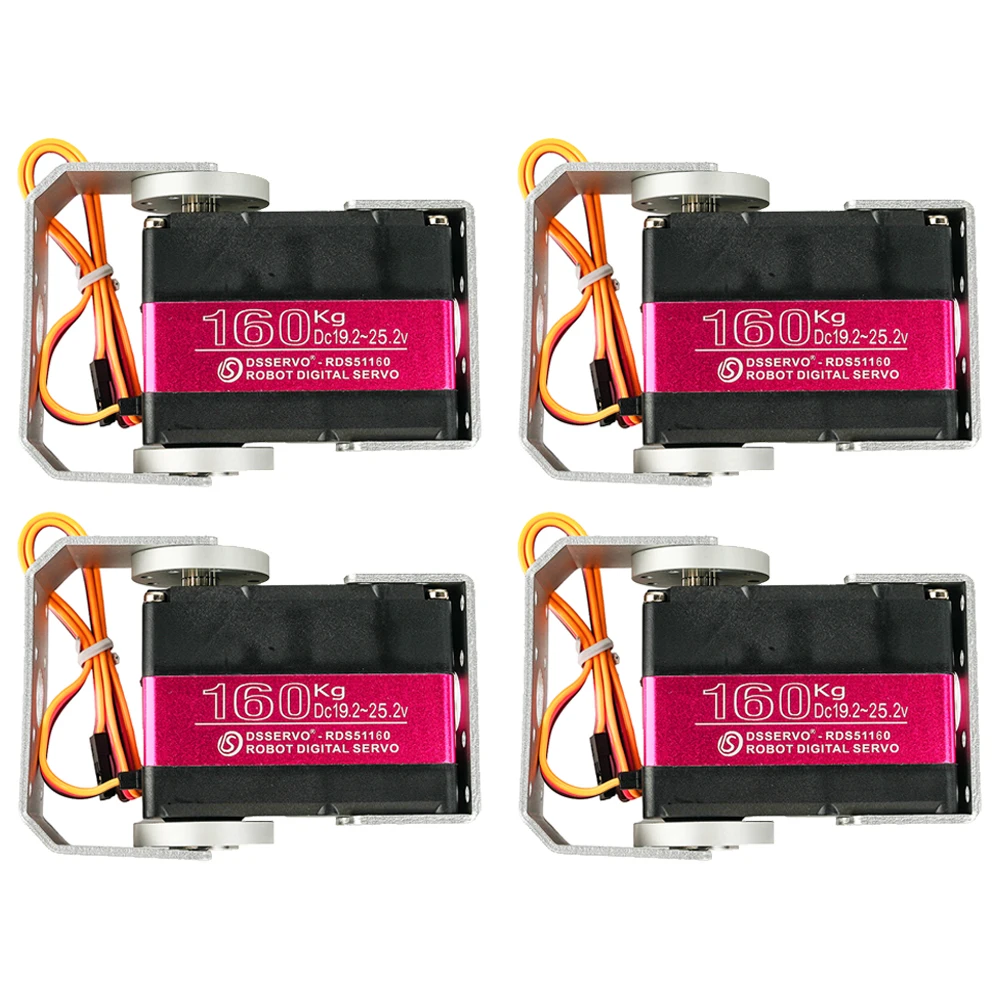 4 ชิ้น 160 กิโลกรัม RDS51160 RC ดิจิตอลเซอร์โวหุ่นยนต์เซอร์โว 180 °   270 °   มอเตอร์เซอร์โวเกียร์โลหะแรงบิดสูงสำหรับหุ่นยนต์รถโดรน 1/5 FPV 24V
