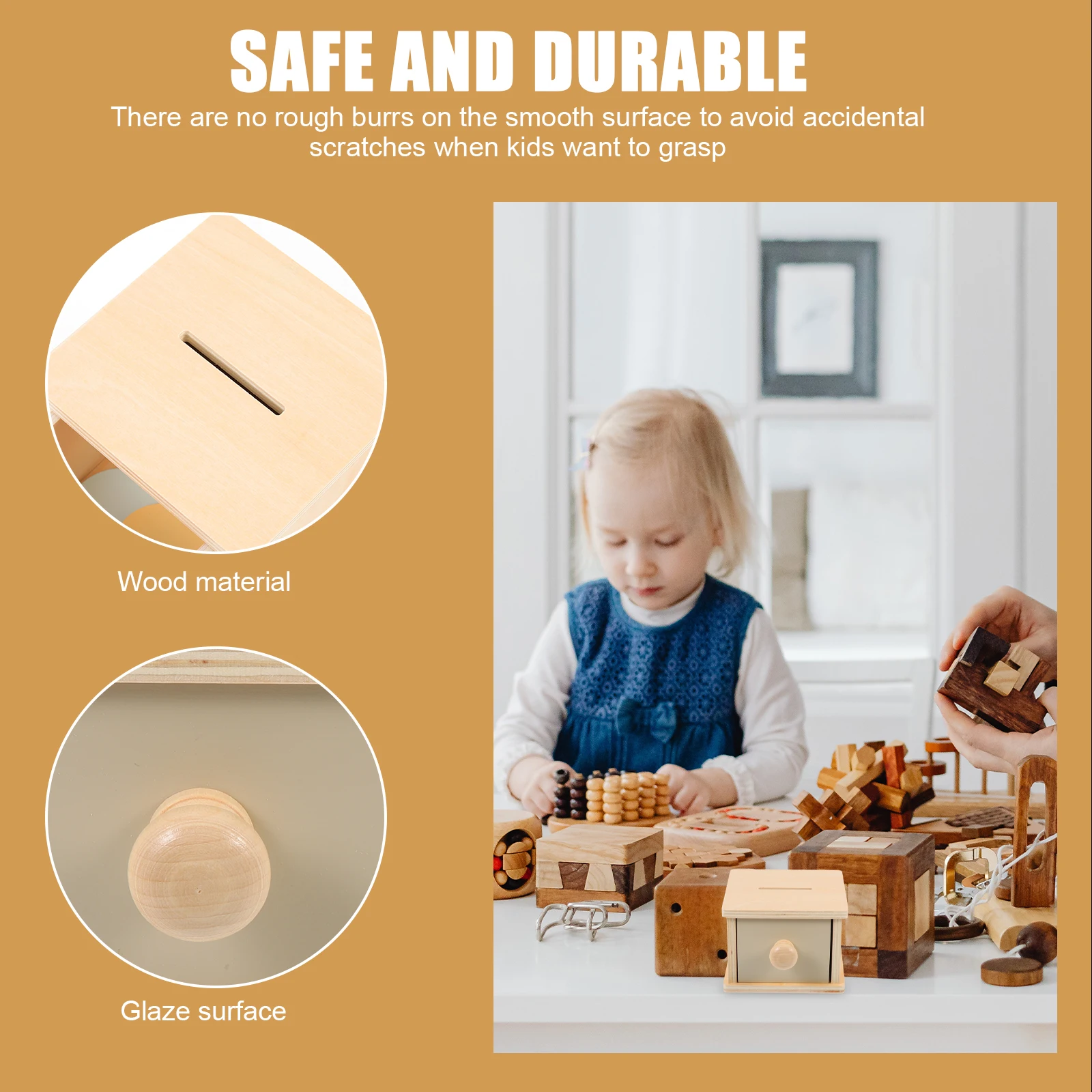 Holz Münze Box Spielzeug Kinder Montessori Lehrmittel Feinmotorik Pädagogisches Lernen Spielzeug Kinder Frühe Entwicklung Kleinkind