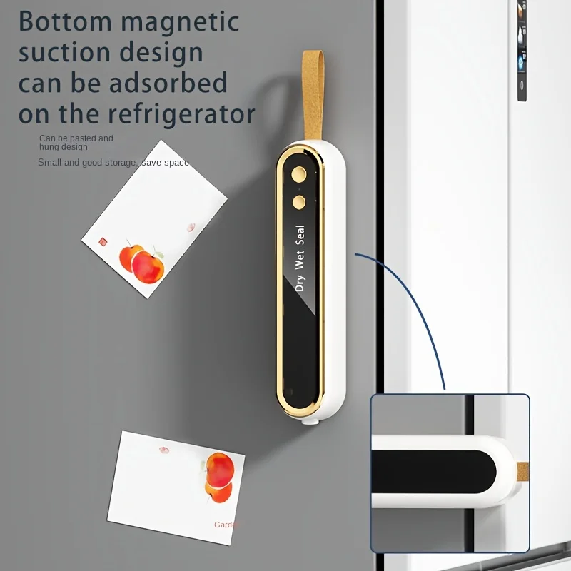 Mini sellador al vacío, bolsa de compresión al vacío, máquina de bolsas de alimentos, máquina de sellado de Clip de bolsa de plástico portátil, máquina de vacío para el hogar