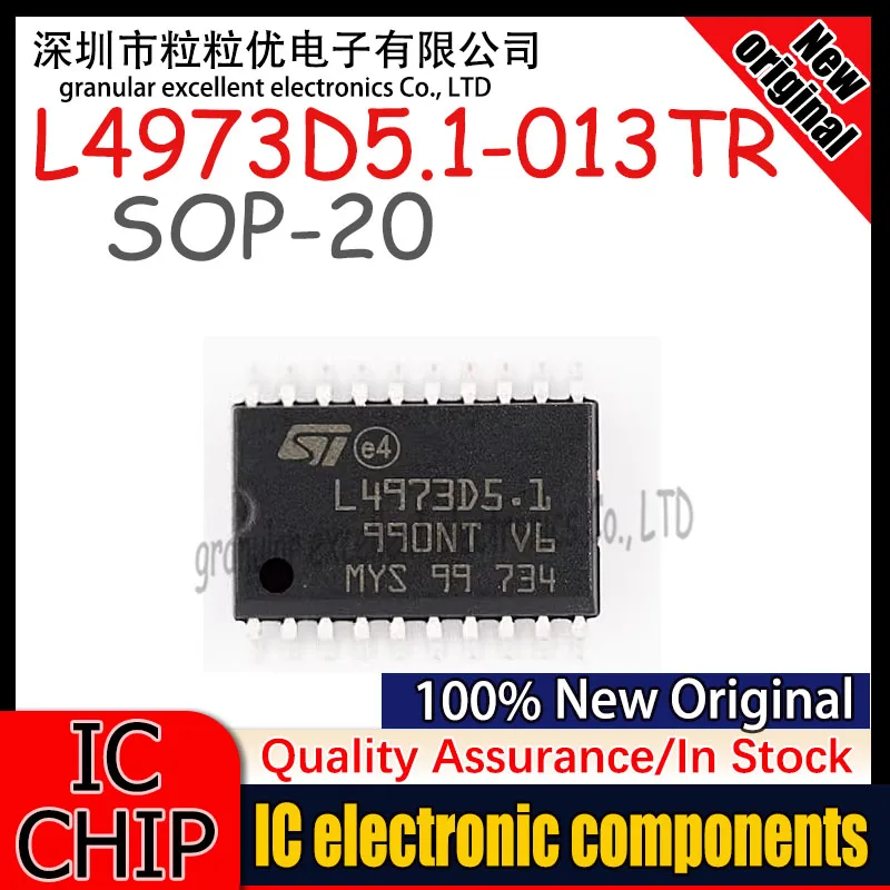 (1-30Piece)100% New Original L4973D5.1 L4973D5.1-013TR L4973D5 L4973D L4973 SOP-20 IC Chip