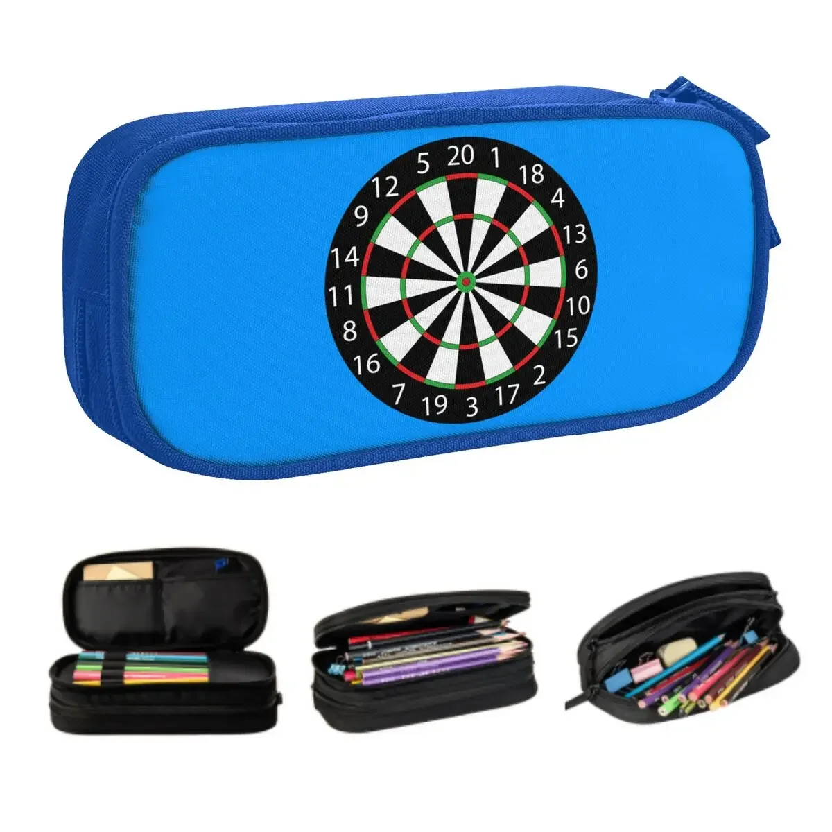 Custom Kawaii Darts Board Arrow Target Pencil Cases for Boys Gilrs Large Capacity Pencil Pouch Stationery
