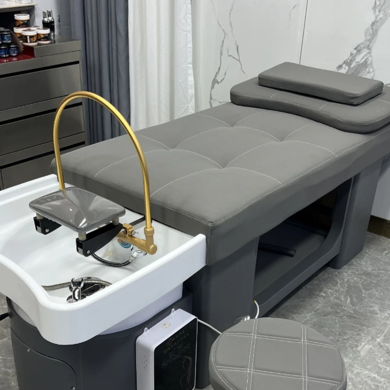 Water Circulation Shampoo Chair Thai Style Styling Stations Hairwash Bed Hair Spa Silla Para Lavar Cabello Spa Furniture