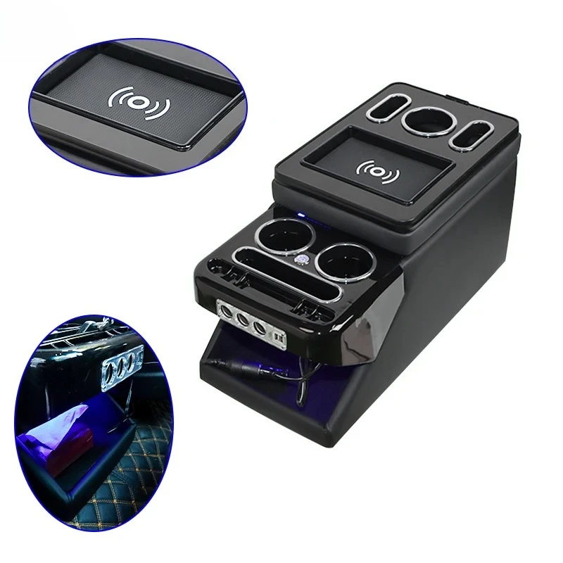 

Для Toyota Proace Verso: Передний центральный органайзер-подлокотник с USB-зарядкой для MPV (универсальный)