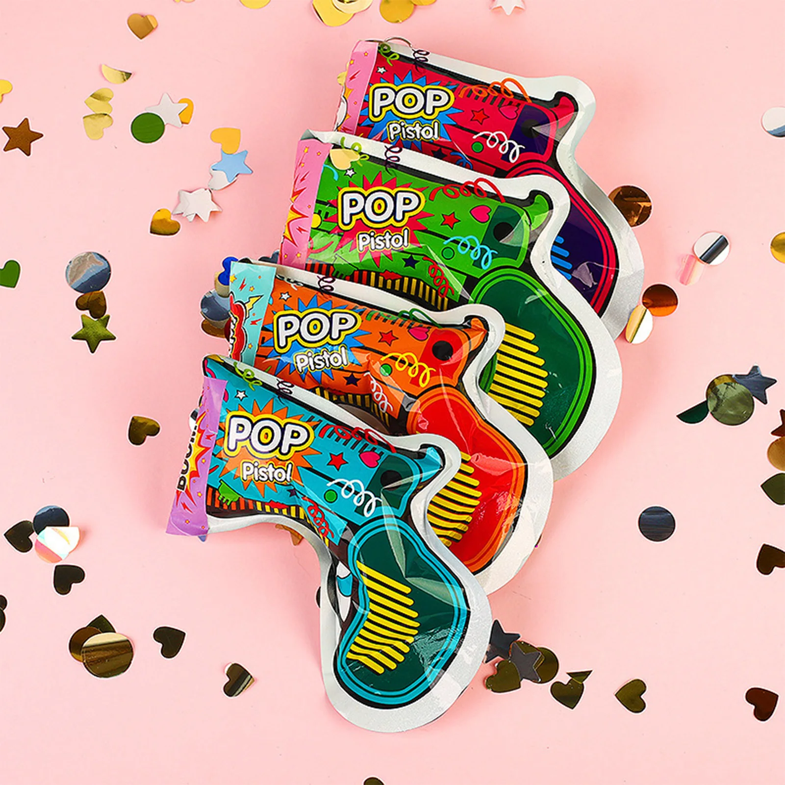 يده النثار مدفع الزفاف التلقائي نفخ لعبة حفلة للاحتفال بعيد الميلاد الجنس تكشف استحمام الطفل 5 قطعة #3