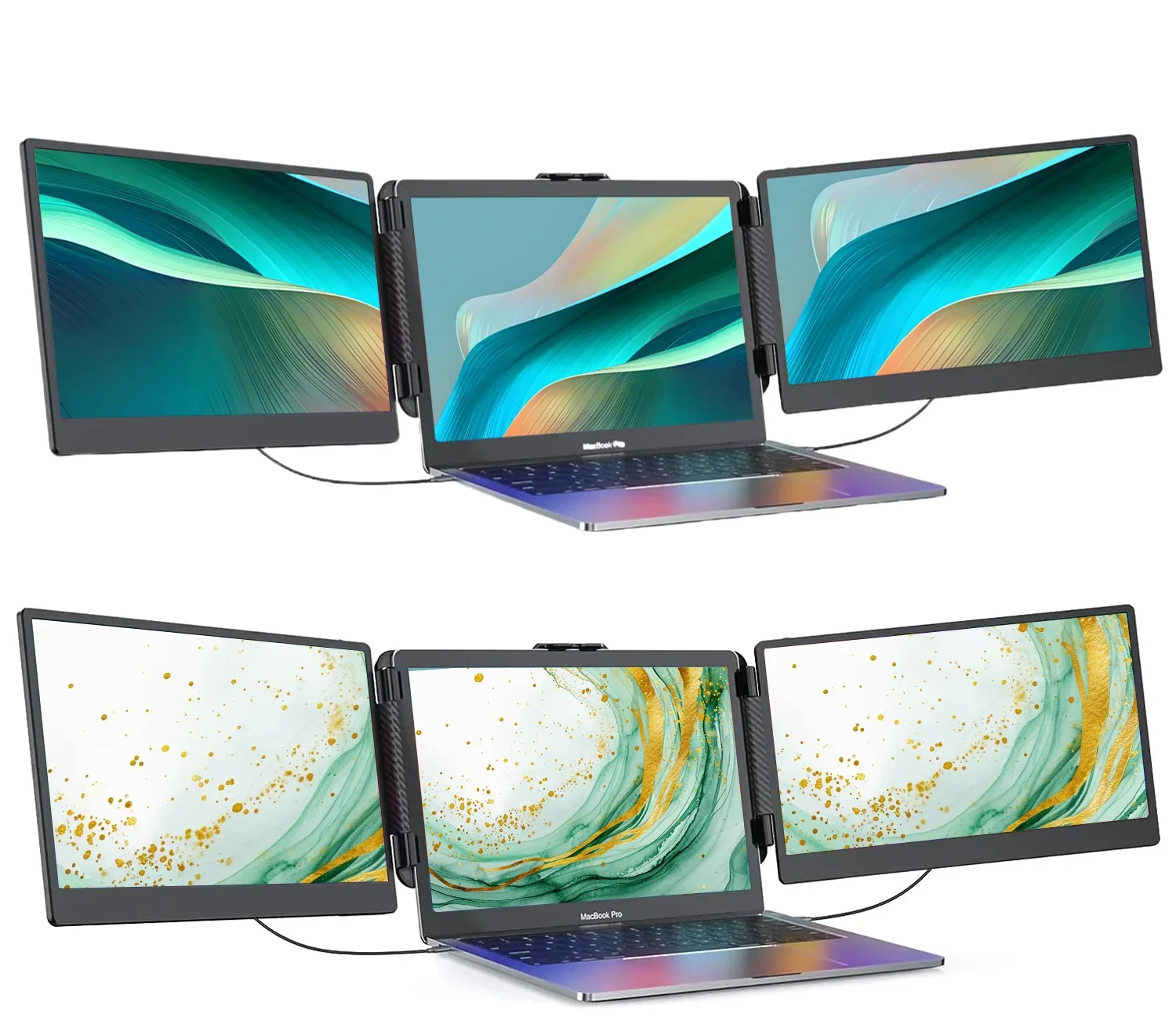14 Inch Full HD Triple Display Laptop Screen Extension Type C Interface IPS Plug and Play Portable Monitor for Business Laptop