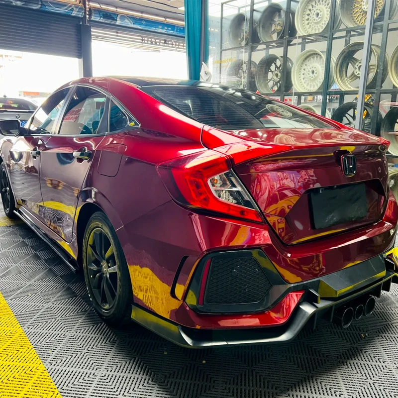 Factory Wholesale Liquid Dragon Blood Red Car Wrap Vinyl Bubble Free Air Release Self Adhesive Color Change Film