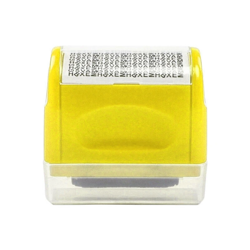 Identity Theft Prevention Stamp Identity Guard Roller Stamp Wide Rolling Security Stamp 6X6x3cm