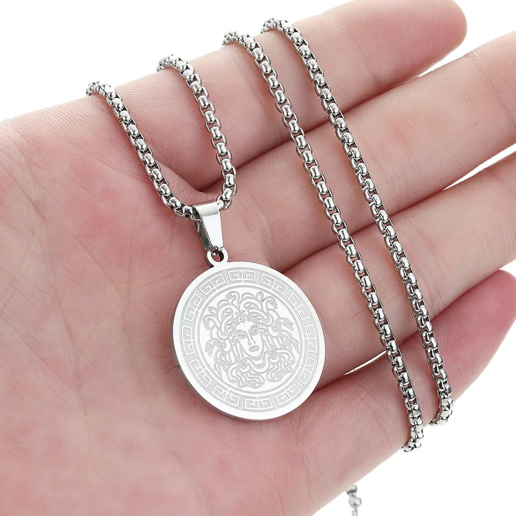 Medusa Mythical Legend  Pendant  Stainless Steel Gift For Women Men Charm Pendant For Bracelet Jewelry Findings