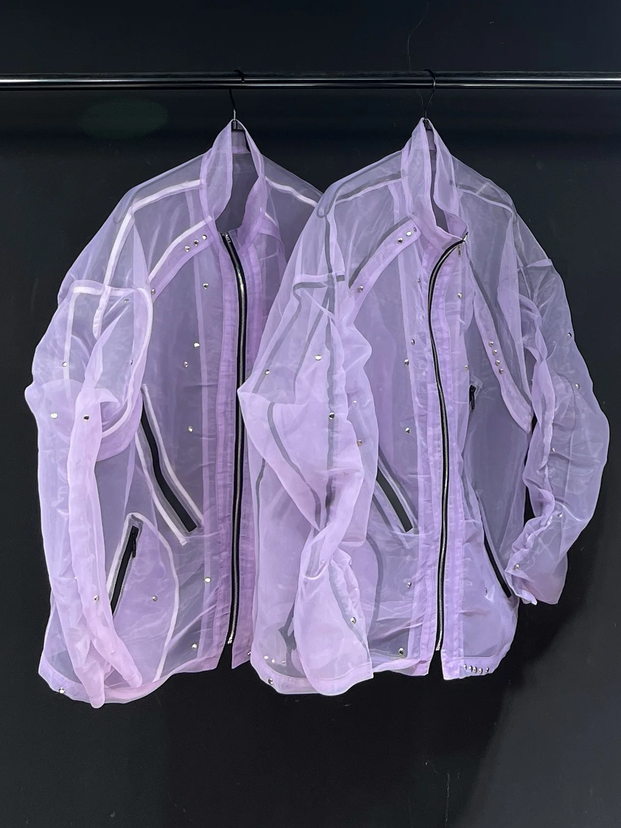 Wooster Eugene Original Design 2025 New Purple Ogees Loose Casual Long Sleeve Men's Shirt Polyester Fiber Summer Thin