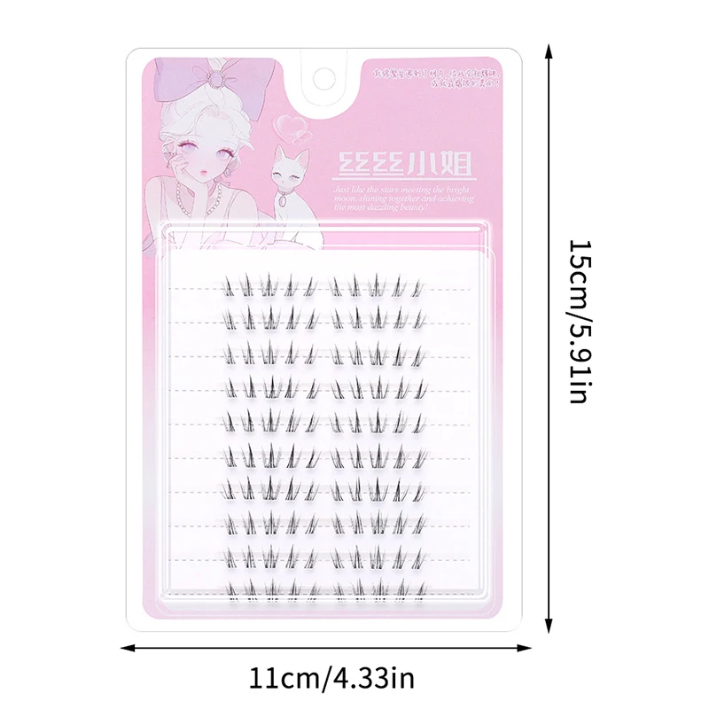 Auto-adesivo cílios postiços fofo cauda de peixe girassol grosso curling lash extensão volumoso sem necessidade de cola diy anime olhos