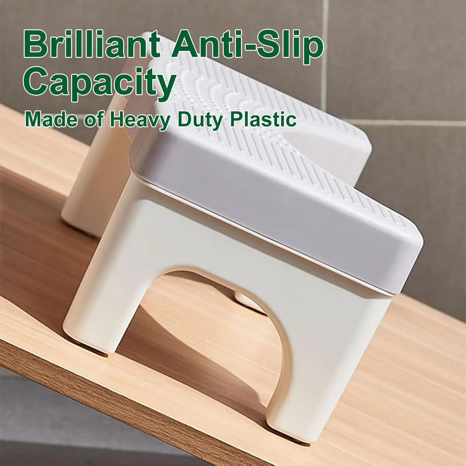 مقعد مرحاض سميك للحمام المنزلي، مسند للقدمين للمساعدة في القرفصاء للبالغين والأطفال والنساء الحوامل، تصميم مريح غير قابل للانزلاق #3