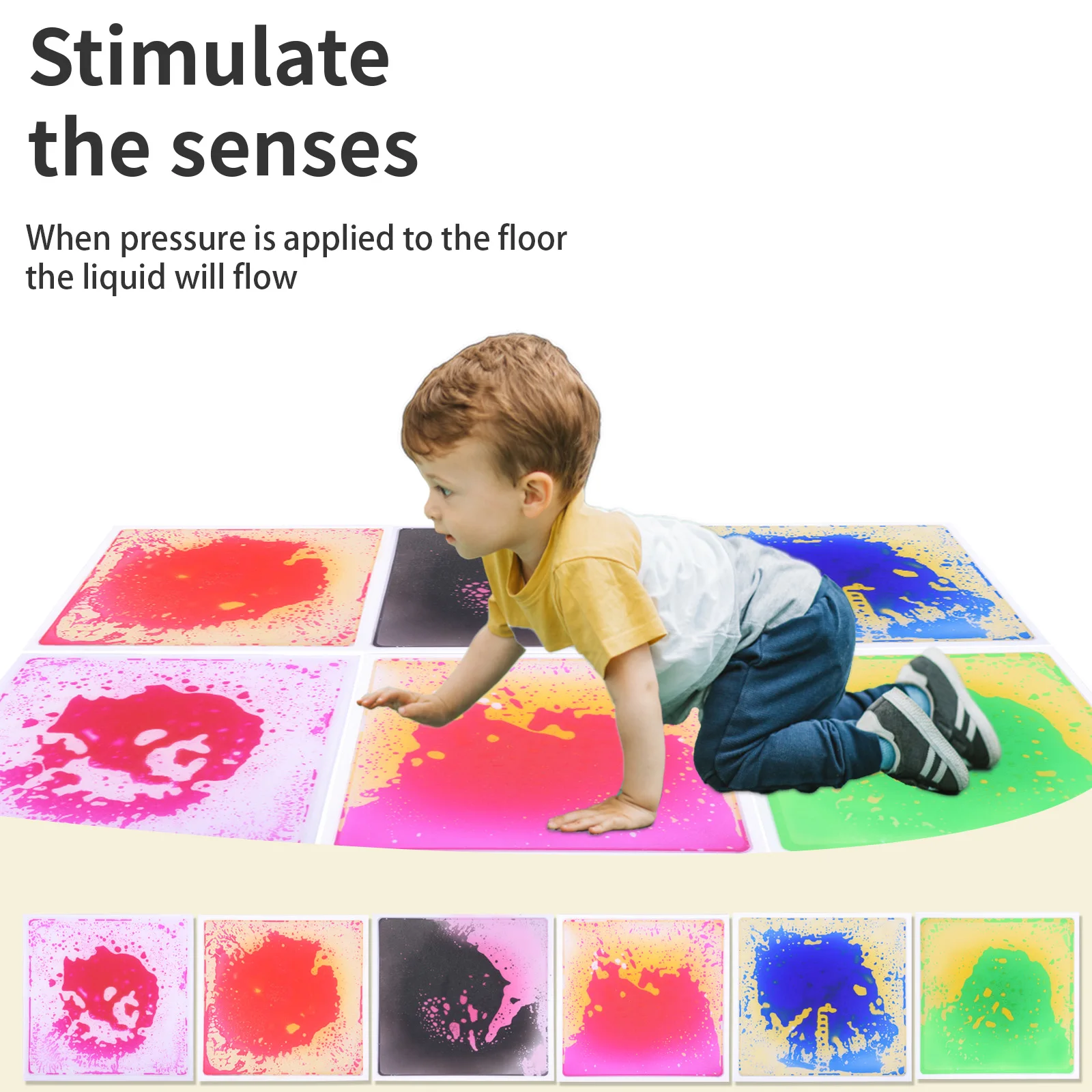 Jouet d'intégration sensorielle d'équilibre de pierre de marche pour enfant, tapis rampant Tactile liquide Montessori, jouet d'activité paroisseuse, équipement d'autisme