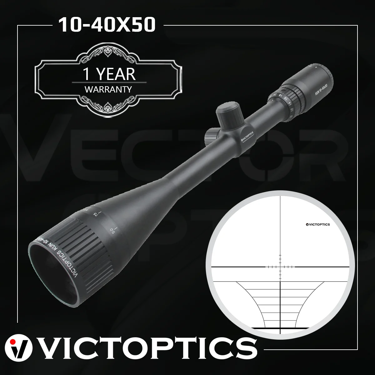 Victoptics 10-40X50 Sfp Hunting Rifle Scope Tactical 	Optical Sight for .308 .338 .22Lr