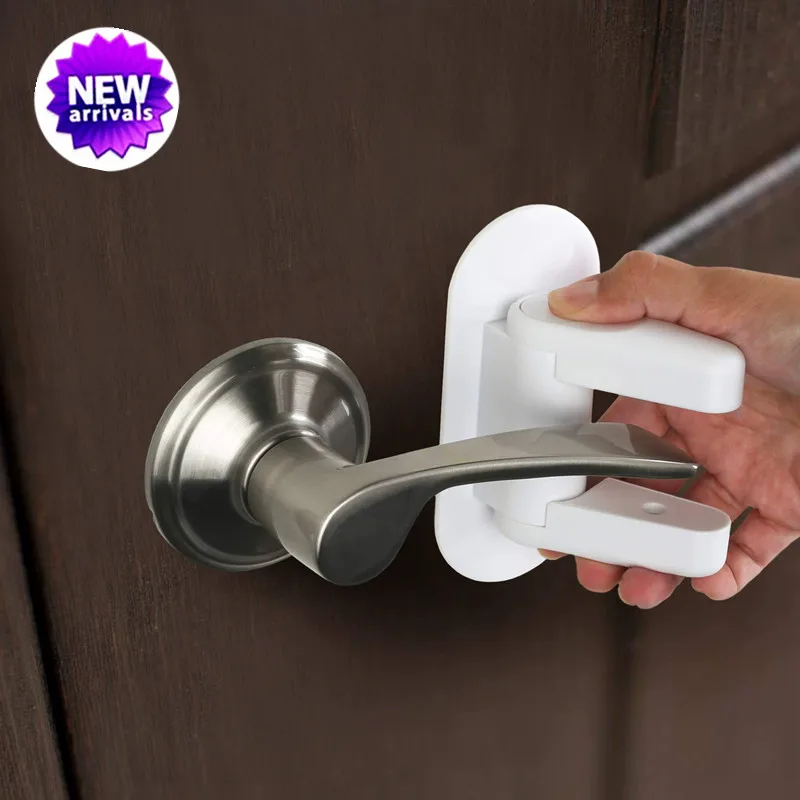 

Universal Door Lever Lock Child Baby Safety Lock Rotation Proof Professional Door Adhesive Security Latch Multi-functional