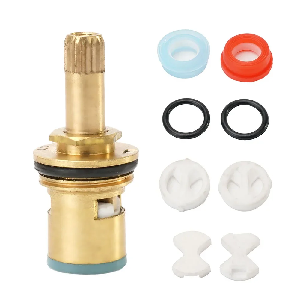 Tap Valve Spool Ceramic Disc Silicon Washer Gasket Insert 1/2'' Bathroom Replacement Opening Valve Water Tap Accessories