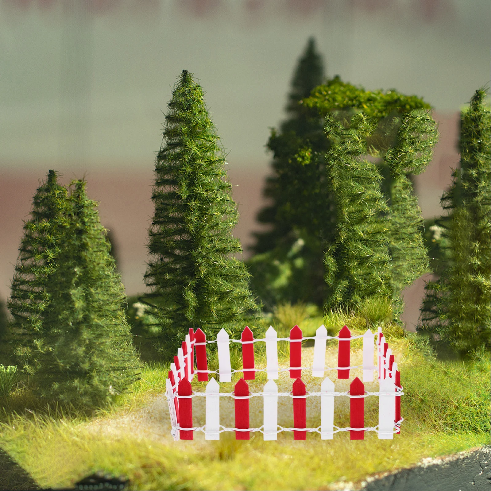 

10 Pcs Fence for Garden Accessories Miniature Model Fences Decorative Table Display Mini Wood Picket Fence Simulated Farm