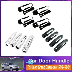 Car Door Handle Cover Trim For Jeep Grand Cherokee WJ 1999~2004 Door Handles Chromium Styling Set Exterior Parts Car Accessories