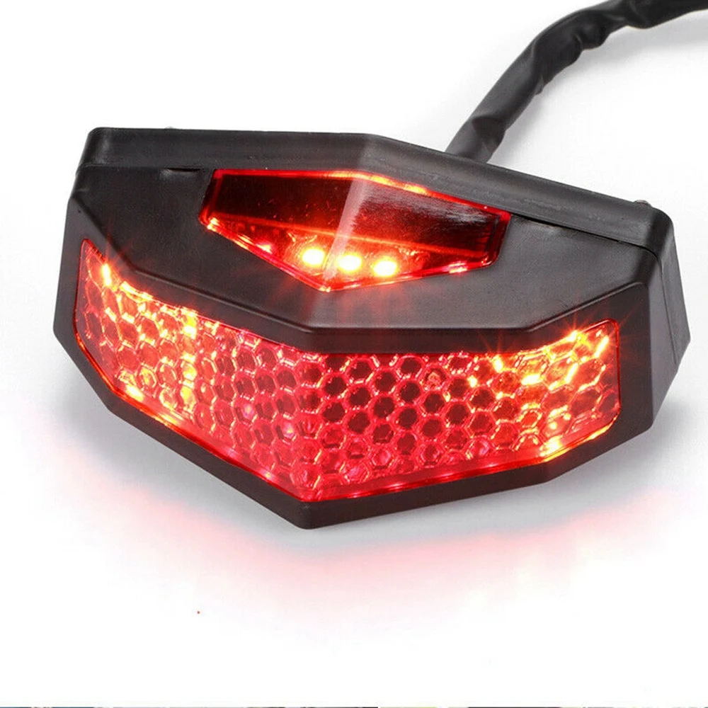 

Надежные светодиодные указатели поворота для мотоцикла-5 в 1, стоп-задний стоп-сигнал, номерной знак, универсальный красный