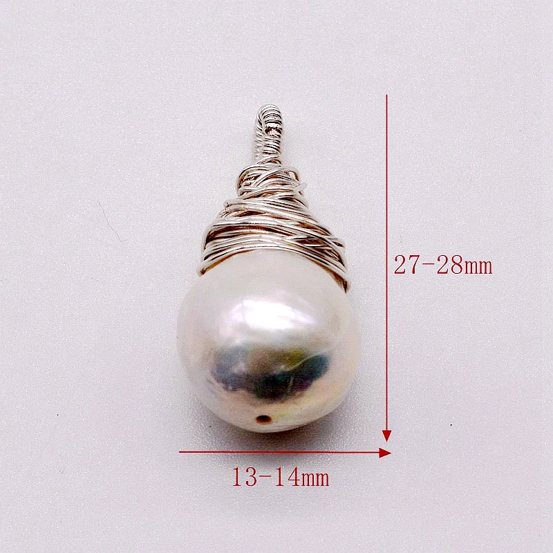 Baroque pendant, sterling silver design, white baroque pearl necklace, handmade, ladies silver necklace
