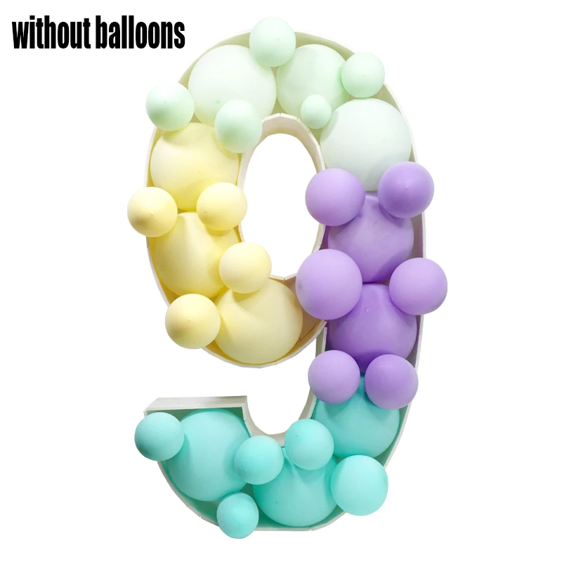 93 cm riesige Figur Ballonfüllbox 1. Geburtstag Ballon Nummer 18 20 30 40 50 Ballonrahmen Jubiläumsdekoration Babyparty – Detail 18