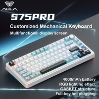 AULA S75pro Mechanical keyboard customized three - mode connection, gasket structure, full - key hot - swappable, RGB lighting
