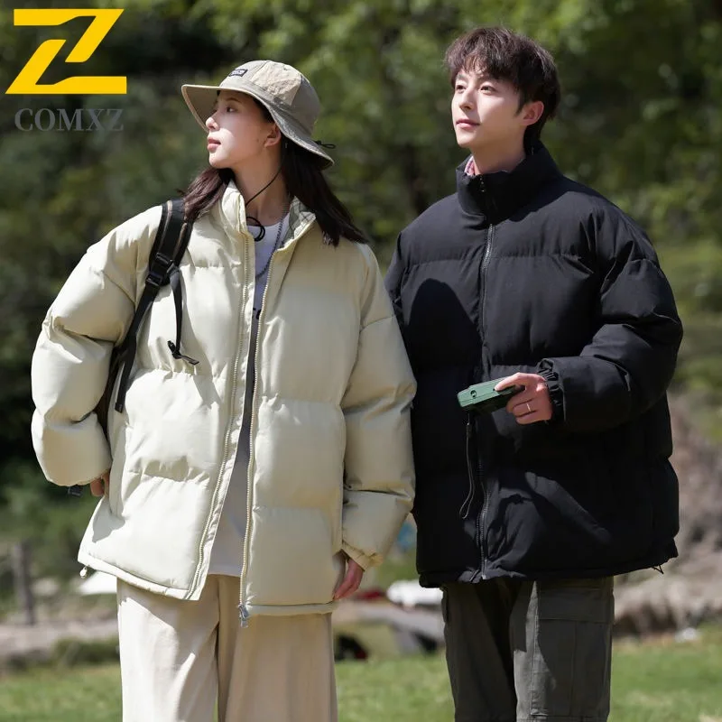 

COMXZ Мужской пуховик с капюшоном, уличная альпинистская ветрозащитная теплая парка, высокое качество, белый утиный пух, утолщенный пух с наполнителем