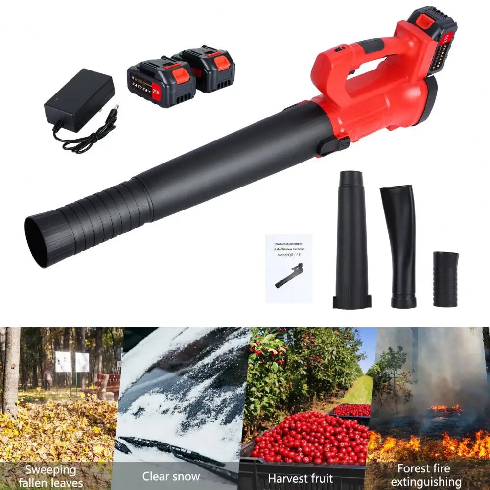 Electric Leaf Blower Cordless,  2 Rechargeable Batteries, 1 Charger, 6-Gear Handheld Dust Blower, Ergonomic Cordless Leaf Blower