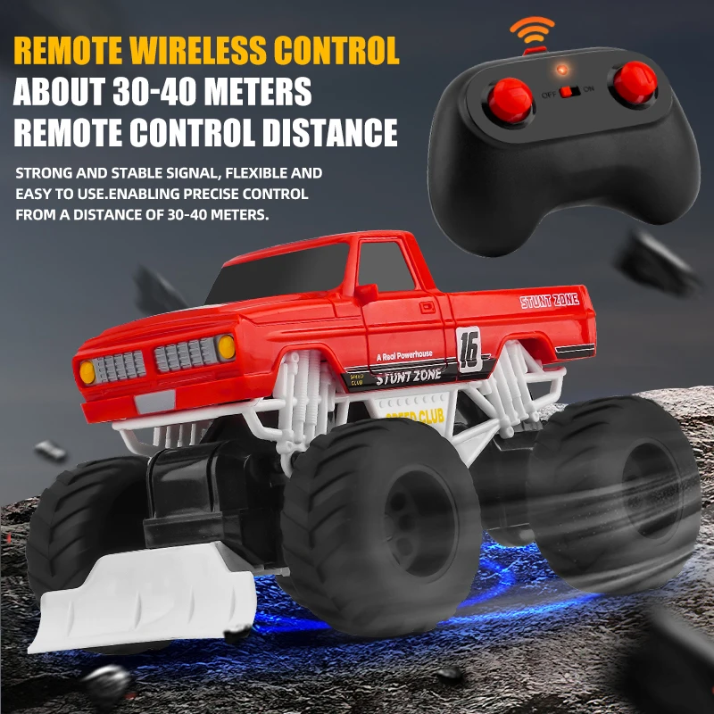 Y08 الأطفال سيارة التحكم عن بعد محاكاة لاقط على الطرق الوعرة مركبة مع ضوء RC سباق السيارات أطفال عيد الميلاد اللعب
